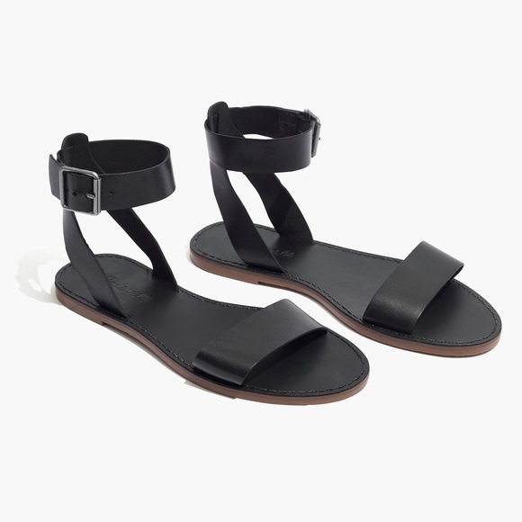 Madewell Black Leather Sandals - Picture 1 of 5
